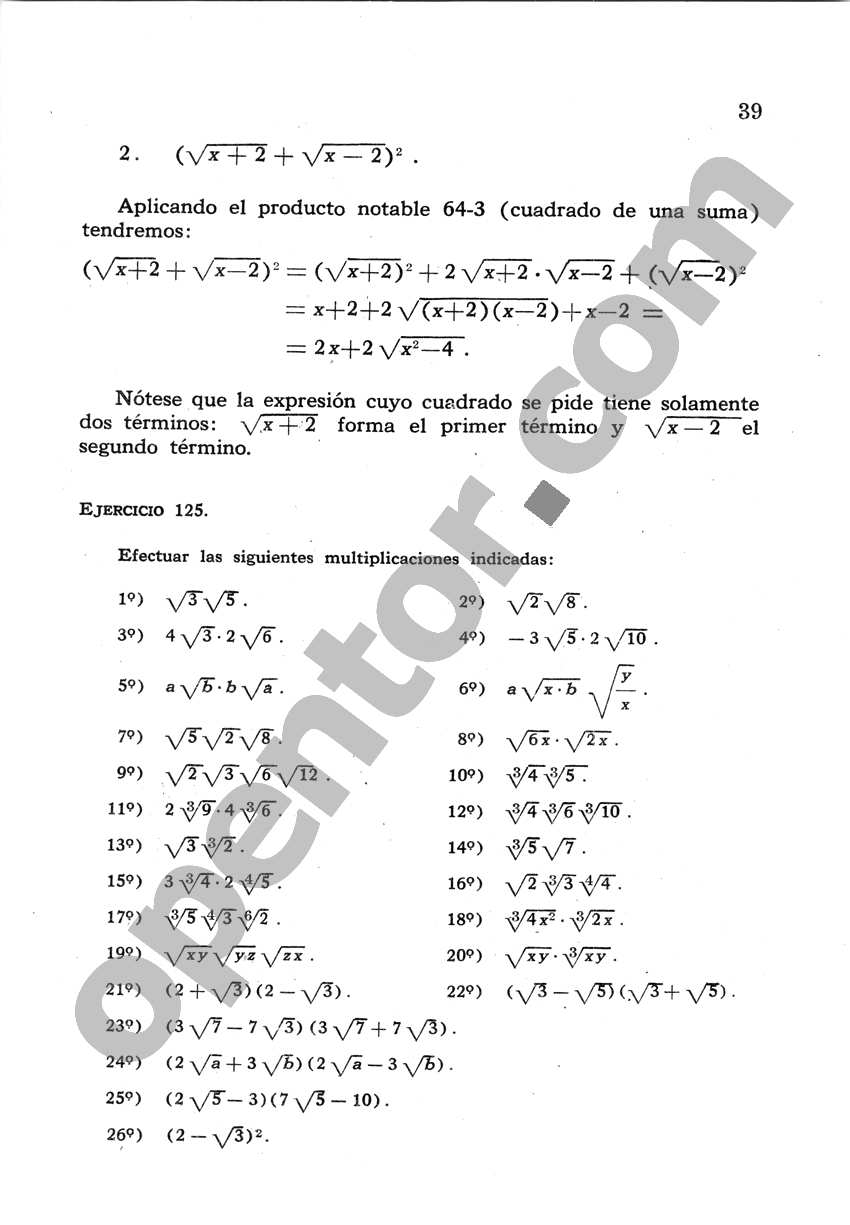 Álgebra de Mancil 2 - Página 39