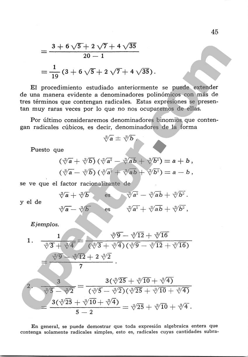 Álgebra de Mancil 2 - Página 45