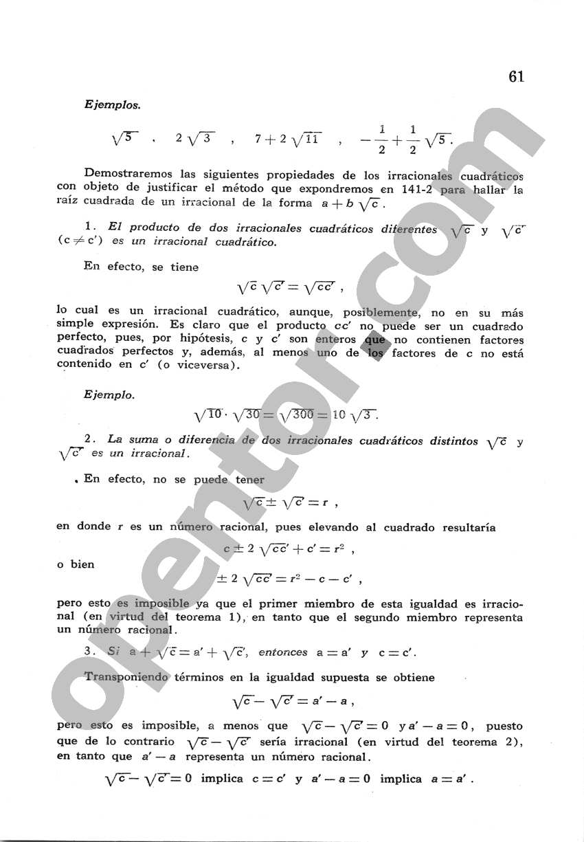 Álgebra de Mancil 2 - Página 61