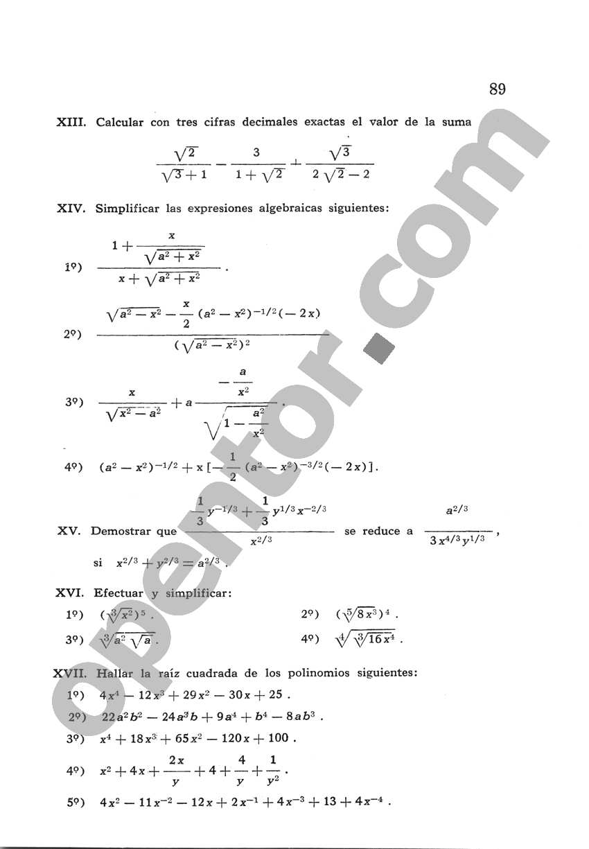 Álgebra de Mancil 2 - Página 89