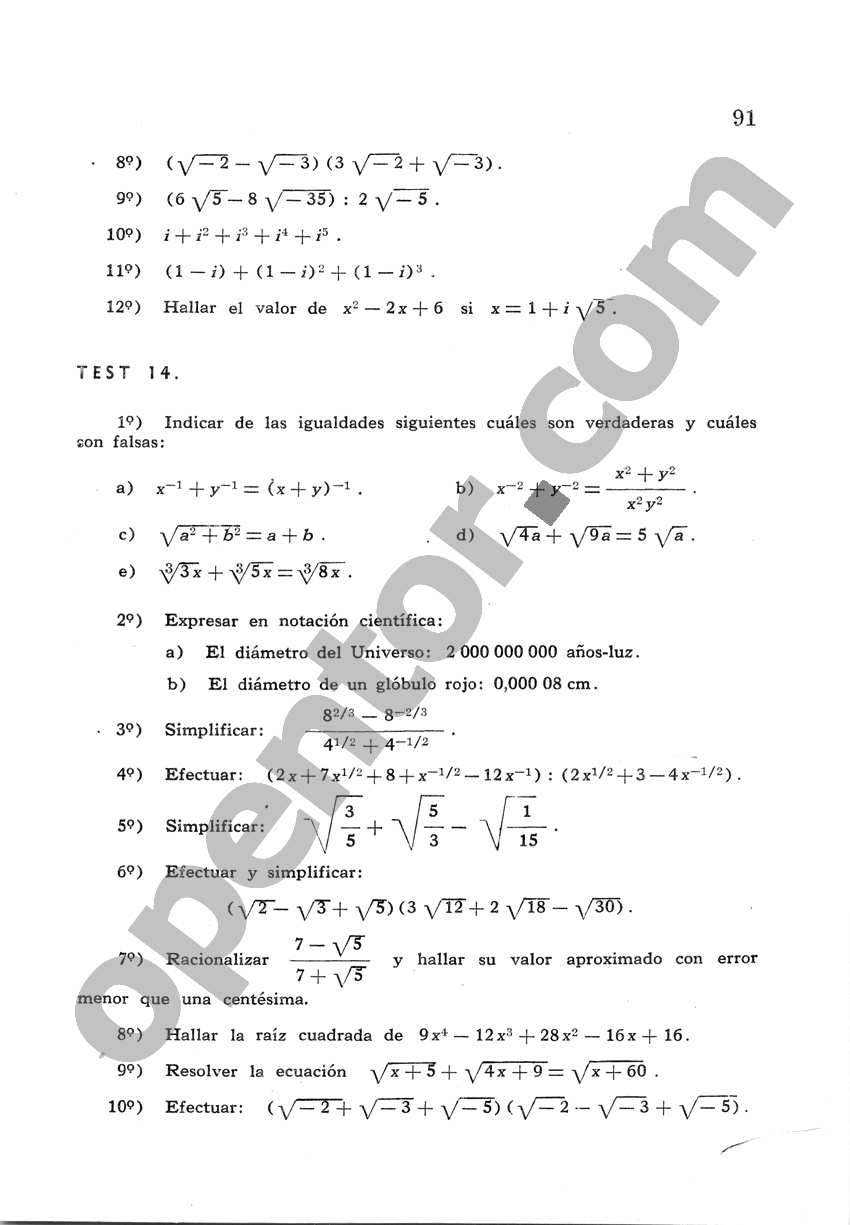 Álgebra de Mancil 2 - Página 91