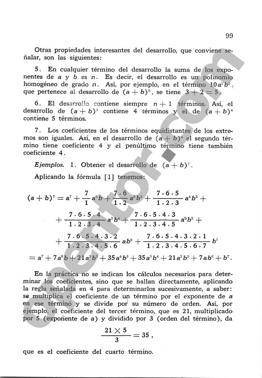 Álgebra de Mancil 2 - Página 99