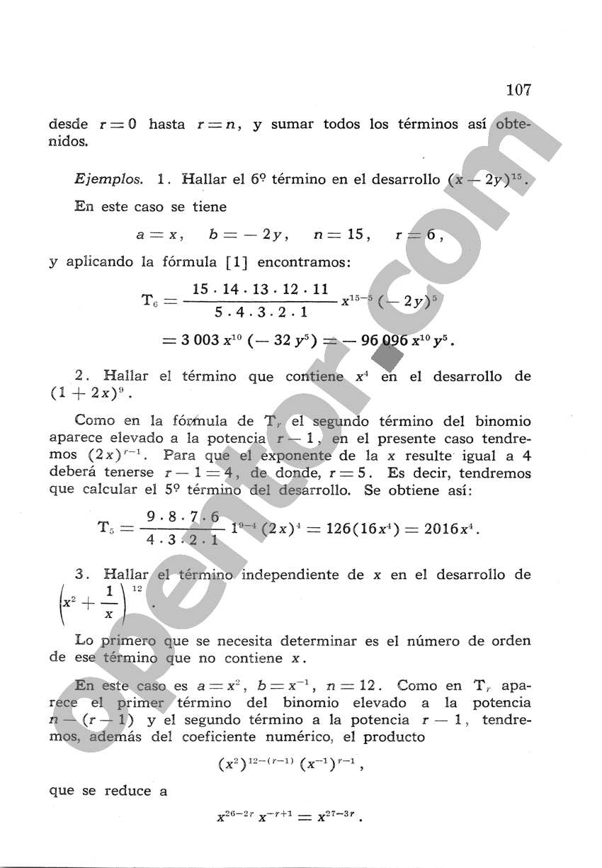 Álgebra de Mancil 2 - Página 107