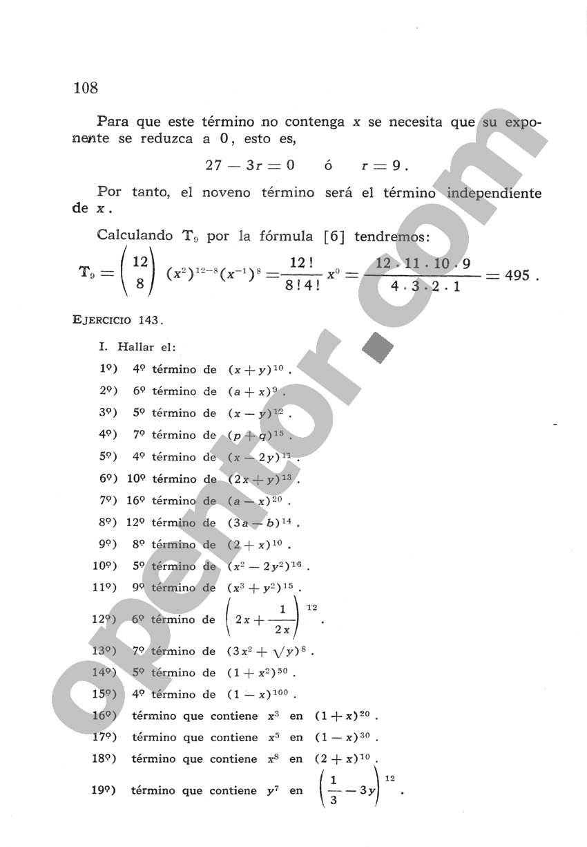 Álgebra de Mancil 2 - Página 108