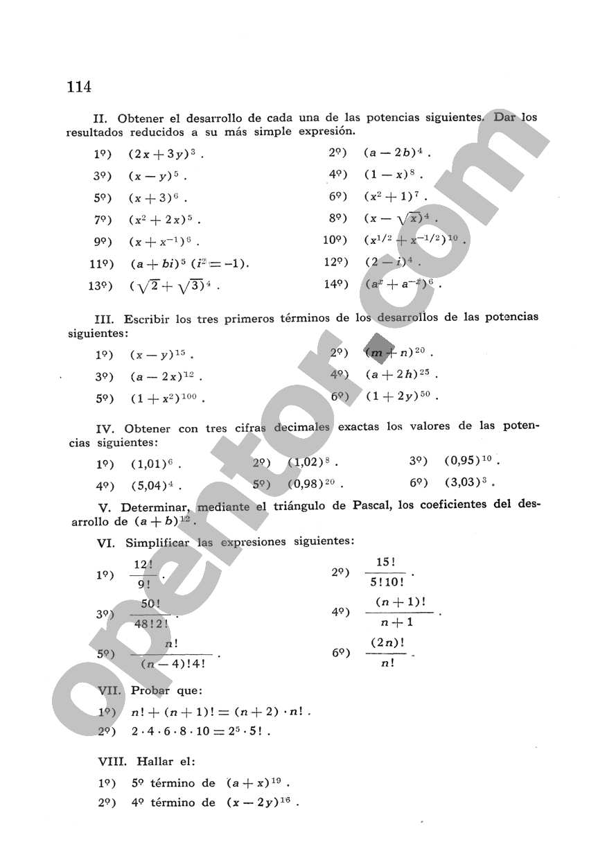 algebra de mancil tomo 2 ejercicios 114