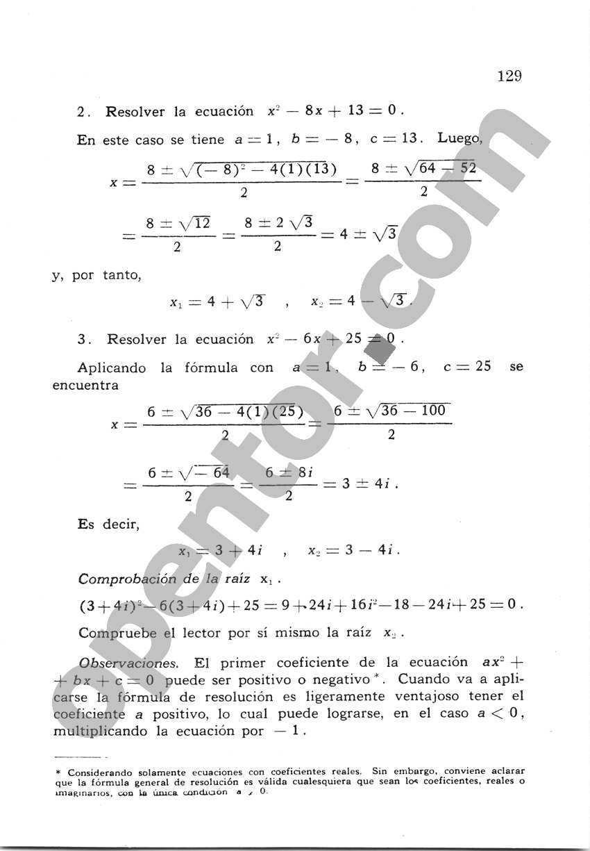 Álgebra de Mancil 2 - Página 129