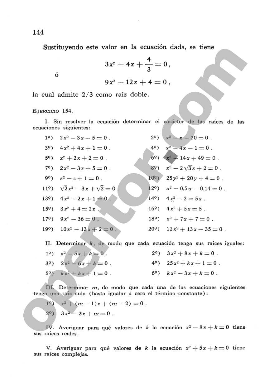 Álgebra de Mancil 2 - Página 144