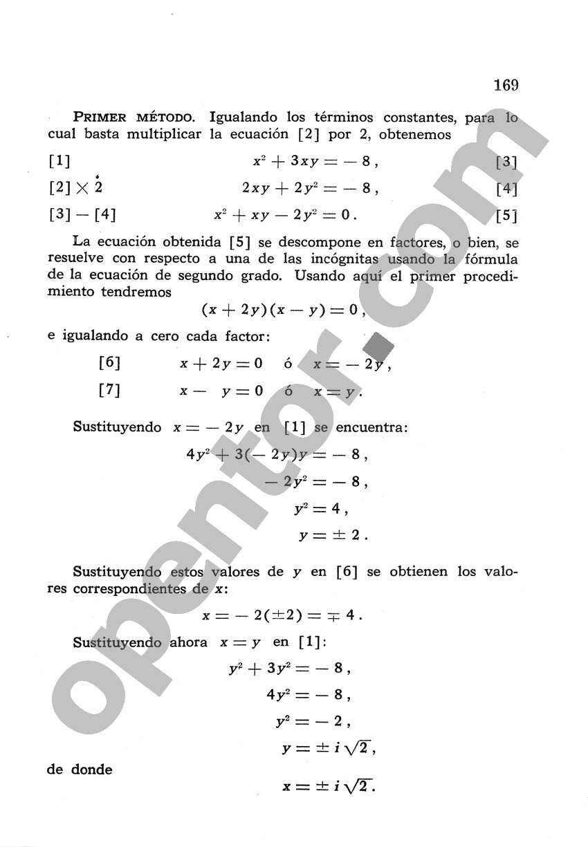 Álgebra de Mancil 2 - Página 169