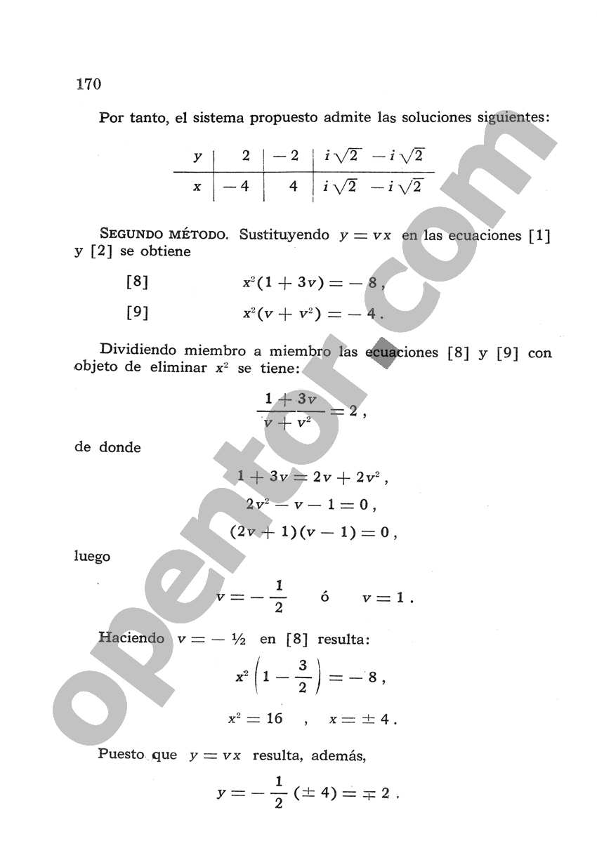 Álgebra de Mancil 2 - Página 170