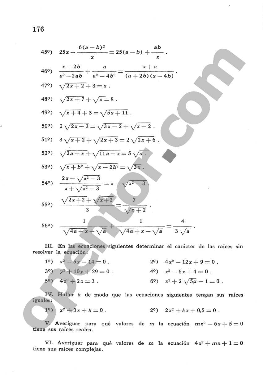 Álgebra de Mancil 2 - Página 176