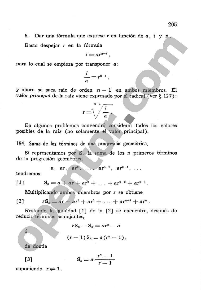 Álgebra de Mancil 2 - Página 205