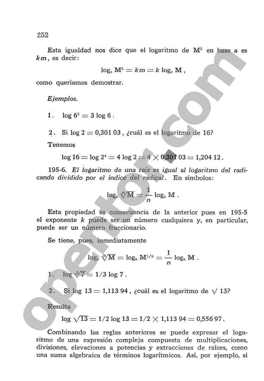 Álgebra de Mancil 2 - Página 252