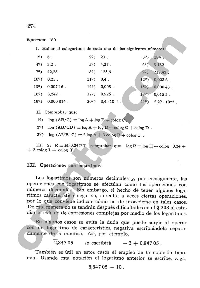 Álgebra de Mancil 2 - Página 274