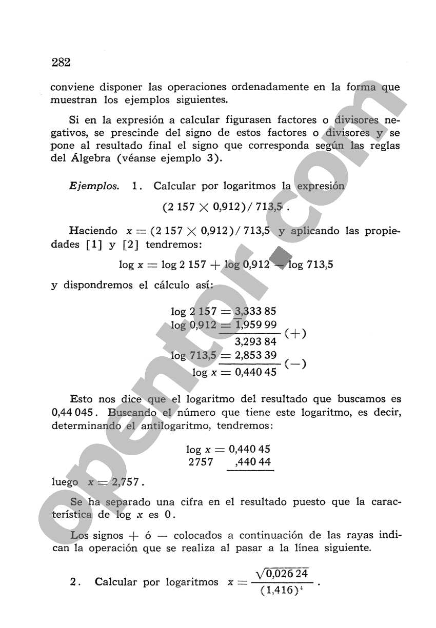 Álgebra de Mancil 2 - Página 282