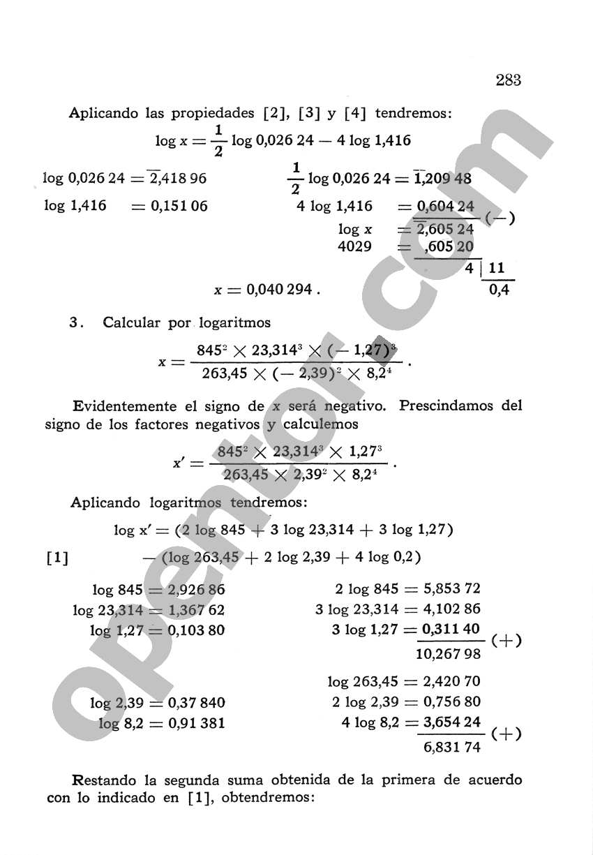 Álgebra de Mancil 2 - Página 283