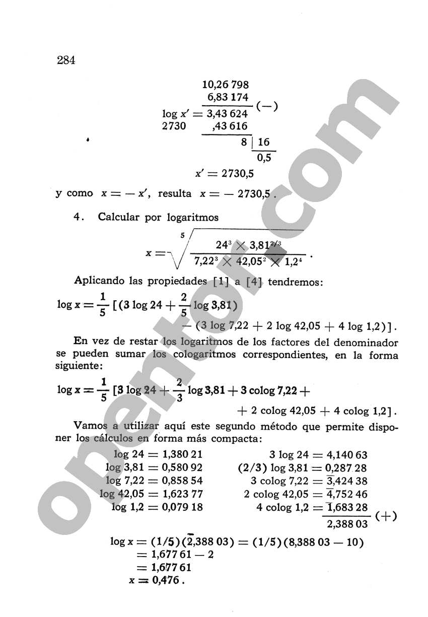 Álgebra de Mancil 2 - Página 284