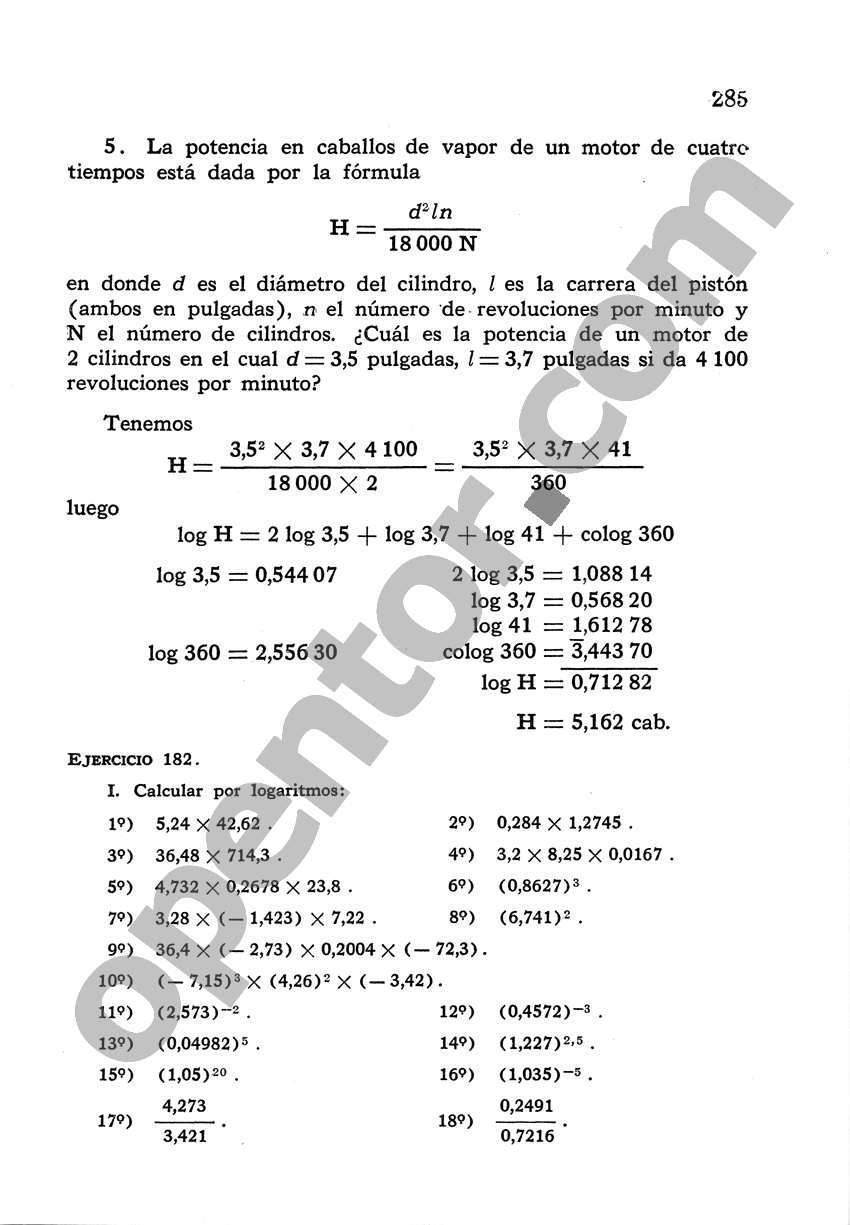 Álgebra de Mancil 2 - Página 285