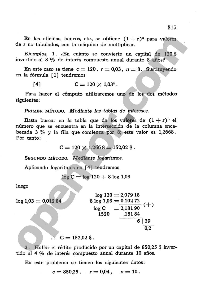 Álgebra de Mancil 2 - Página 315