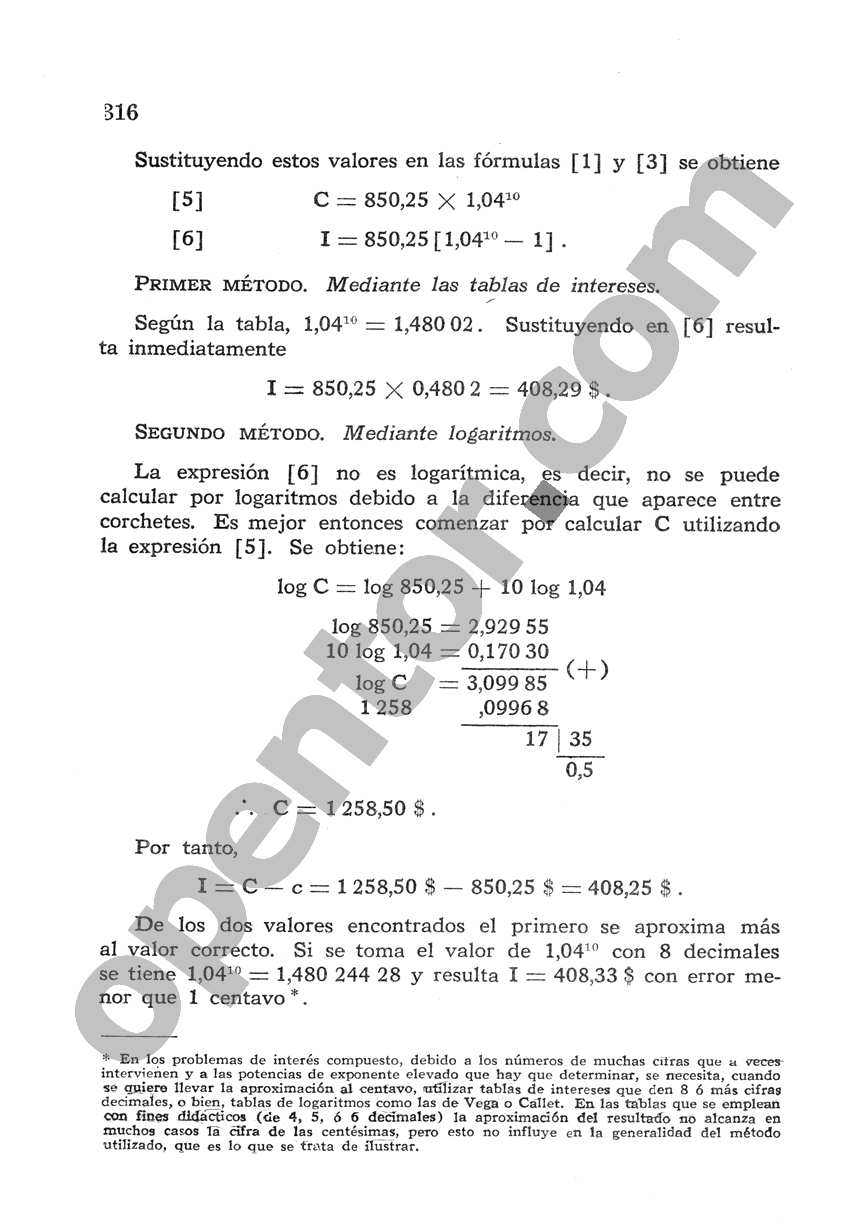 Álgebra de Mancil 2 - Página 316