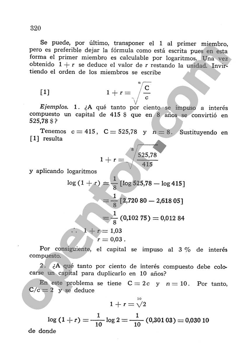 Álgebra de Mancil 2 - Página 320