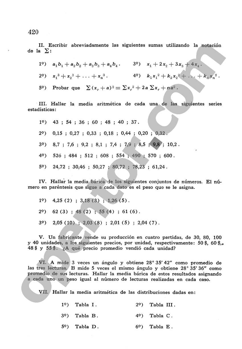 Álgebra de Mancil 2 - Página 420