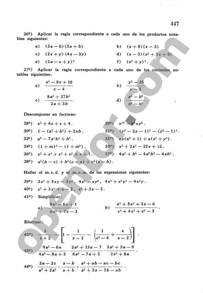 Álgebra de Mancil 2 - Página 447
