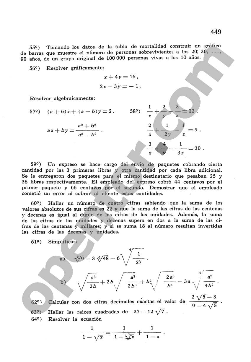 Álgebra de Mancil 2 - Página 449