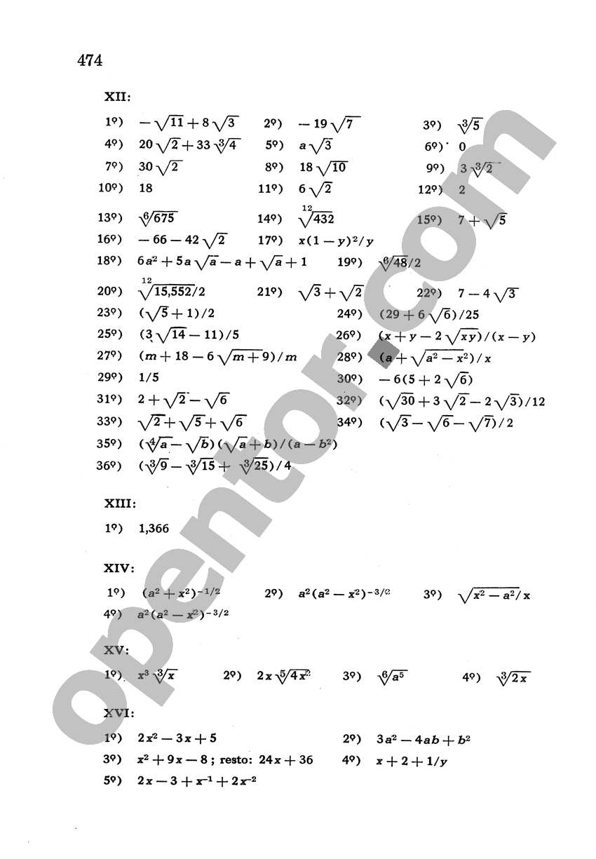 Álgebra de Mancil 2 - Página 474