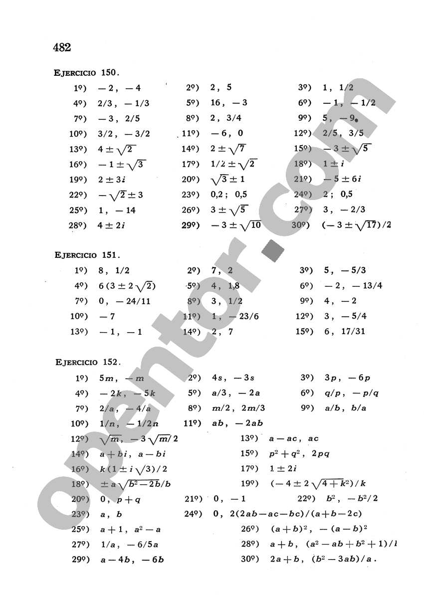 Álgebra de Mancil 2 - Página 482