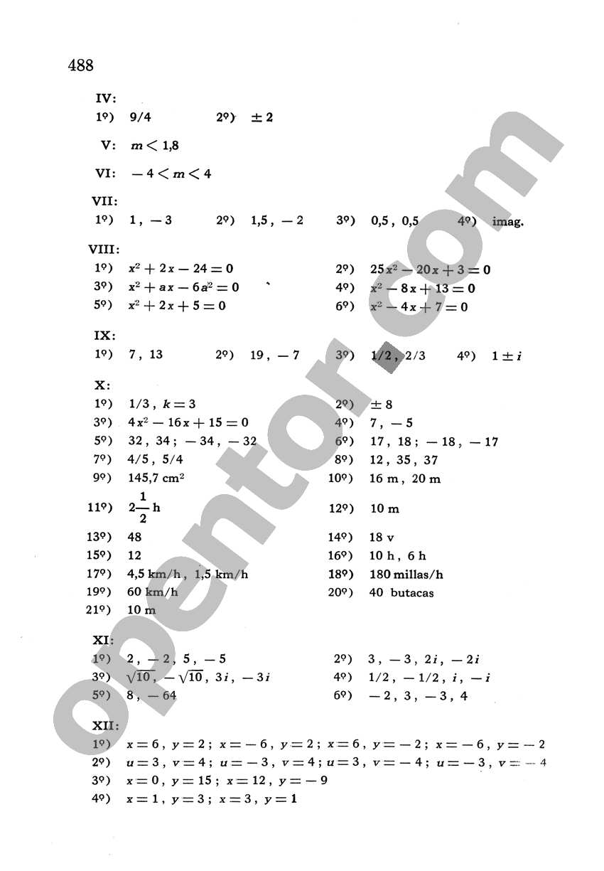 Álgebra de Mancil 2 - Página 488