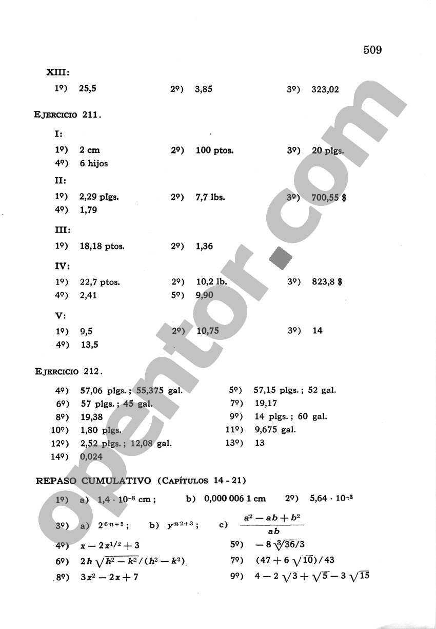 Álgebra de Mancil 2 - Página 509