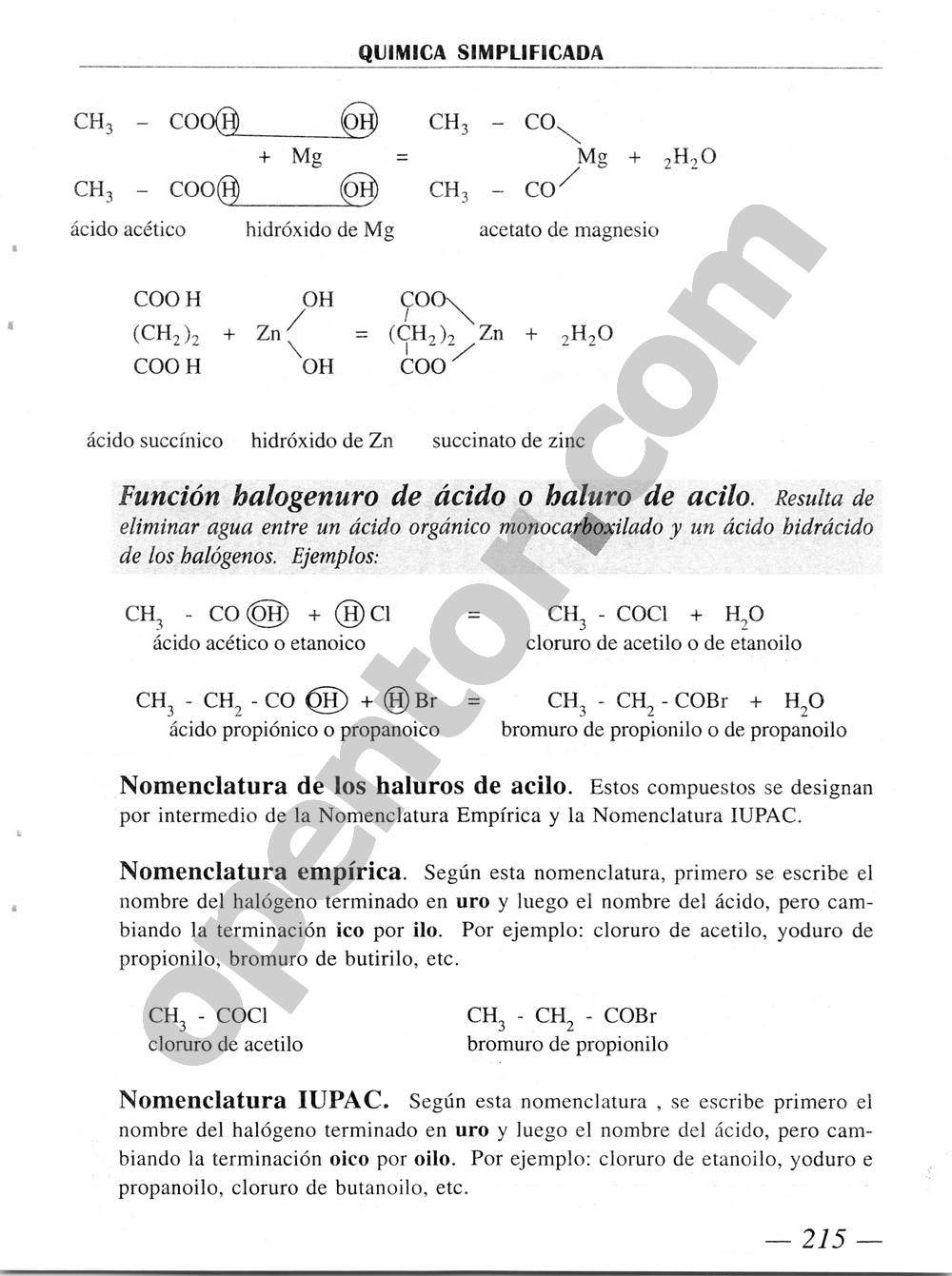 Química Simplificada de Diómedes Solano - Página 215