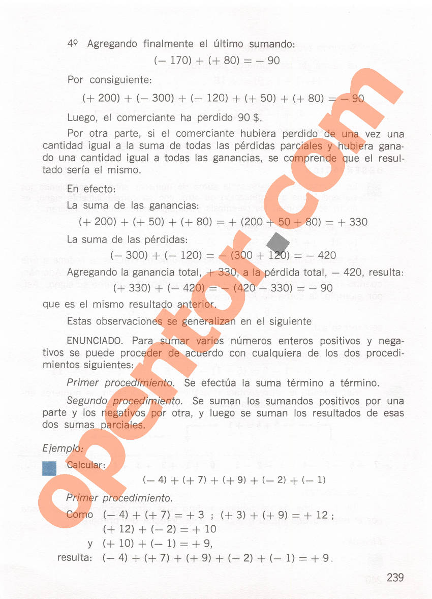 Aritmética de Repetto 1 - Página 239