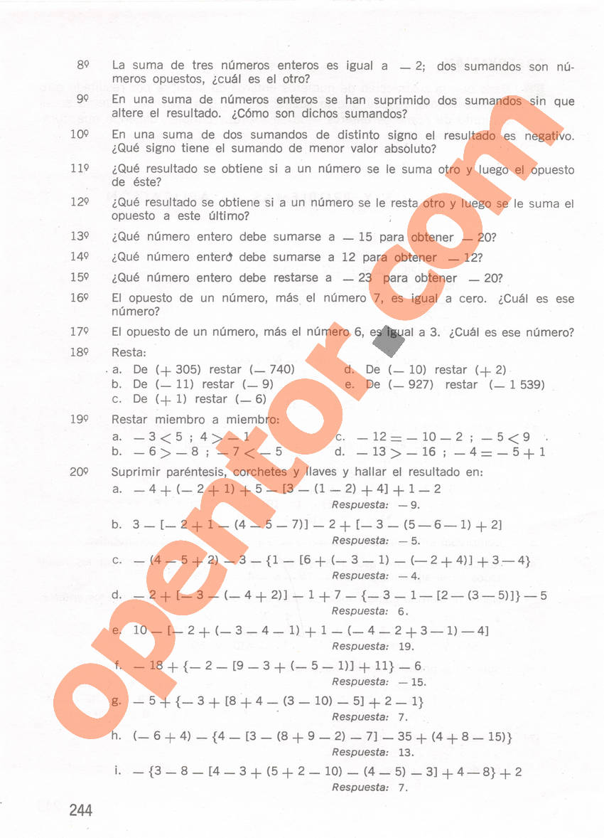 Aritmética de Repetto 1 - Página 244
