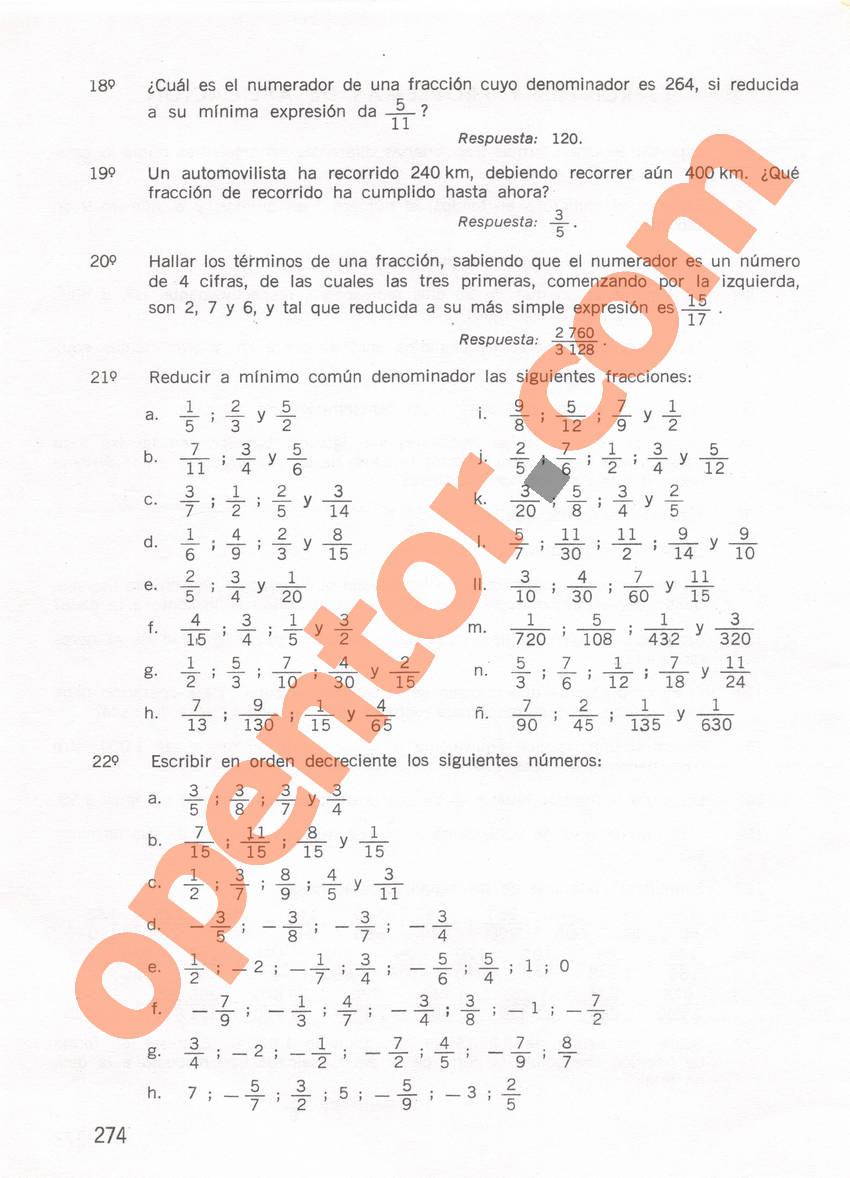 Aritmética de Repetto 1 - Página 274