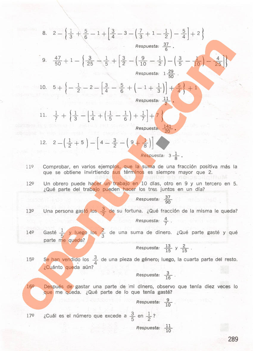 Aritmética de Repetto 1 - Página 289