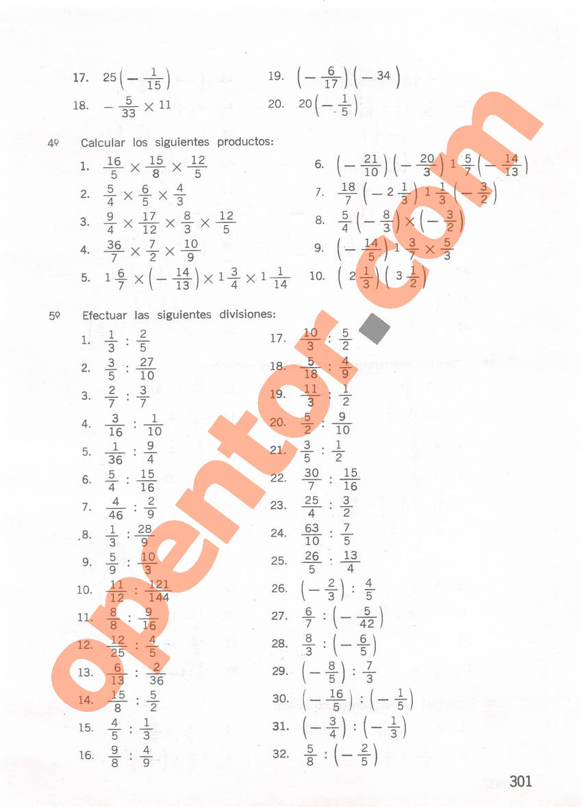 Aritmética de Repetto 1 - Página 301