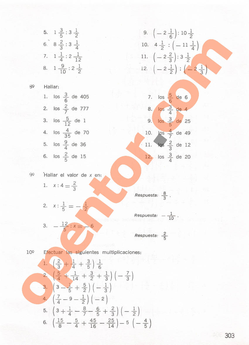 Aritmética de Repetto 1 - Página 303