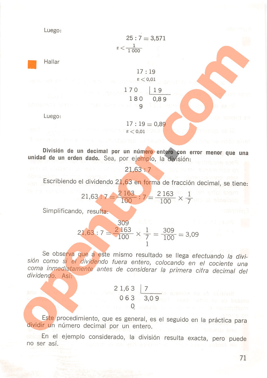 Aritmética de Repetto 2 - Página 71