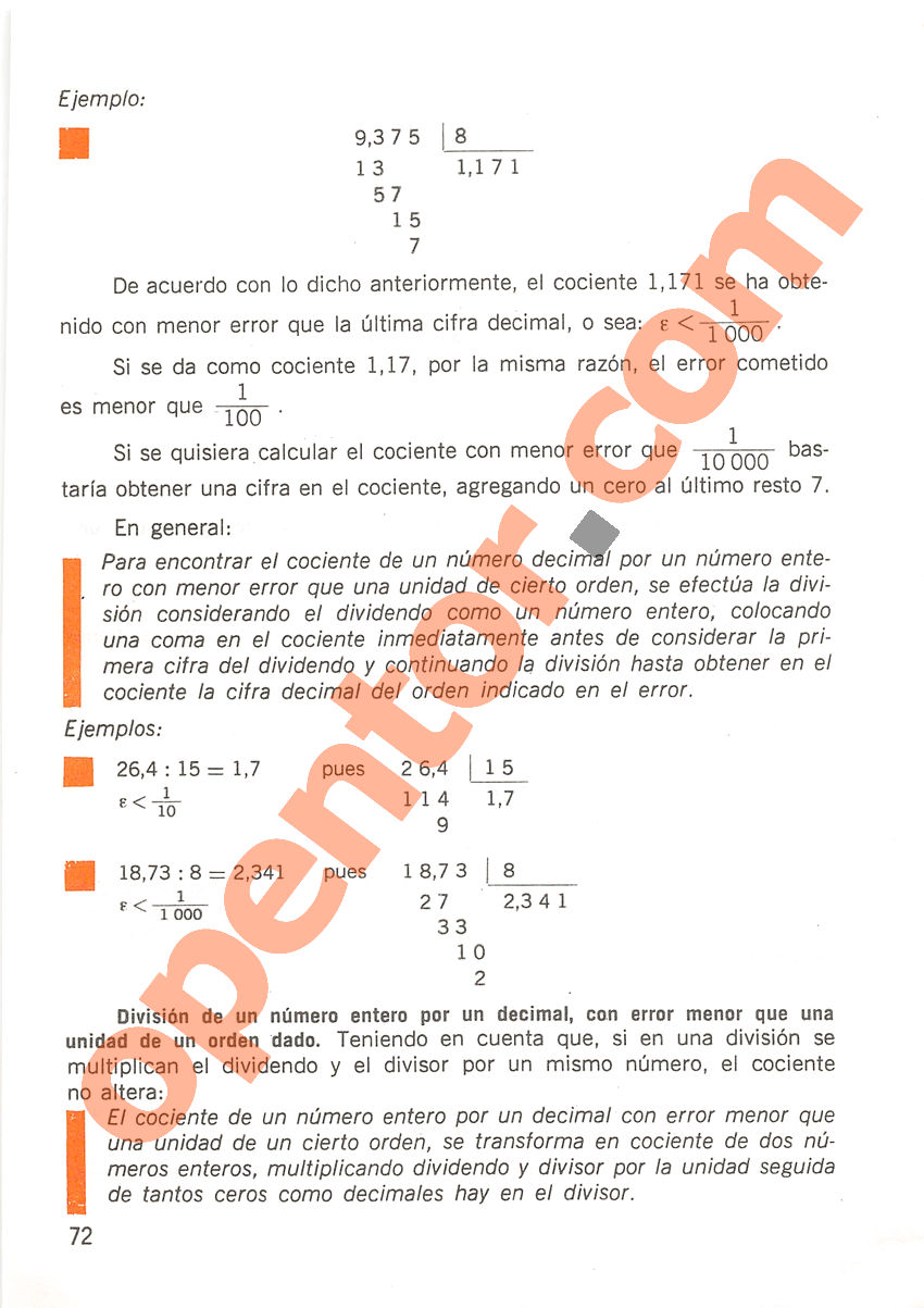 Aritmética de Repetto 2 - Página 72