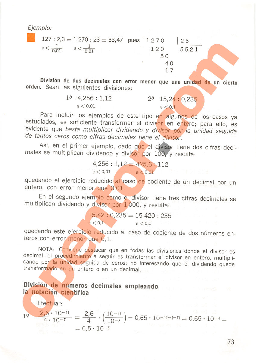 Aritmética de Repetto 2 - Página 73