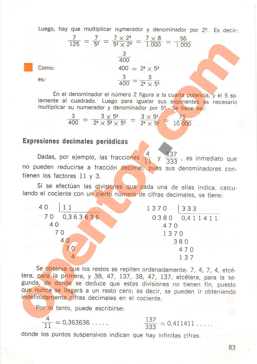 Aritmética de Repetto 2 - Página 83