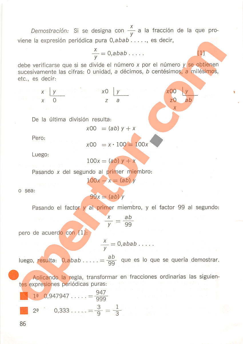 Aritmética de Repetto 2 - Página 86