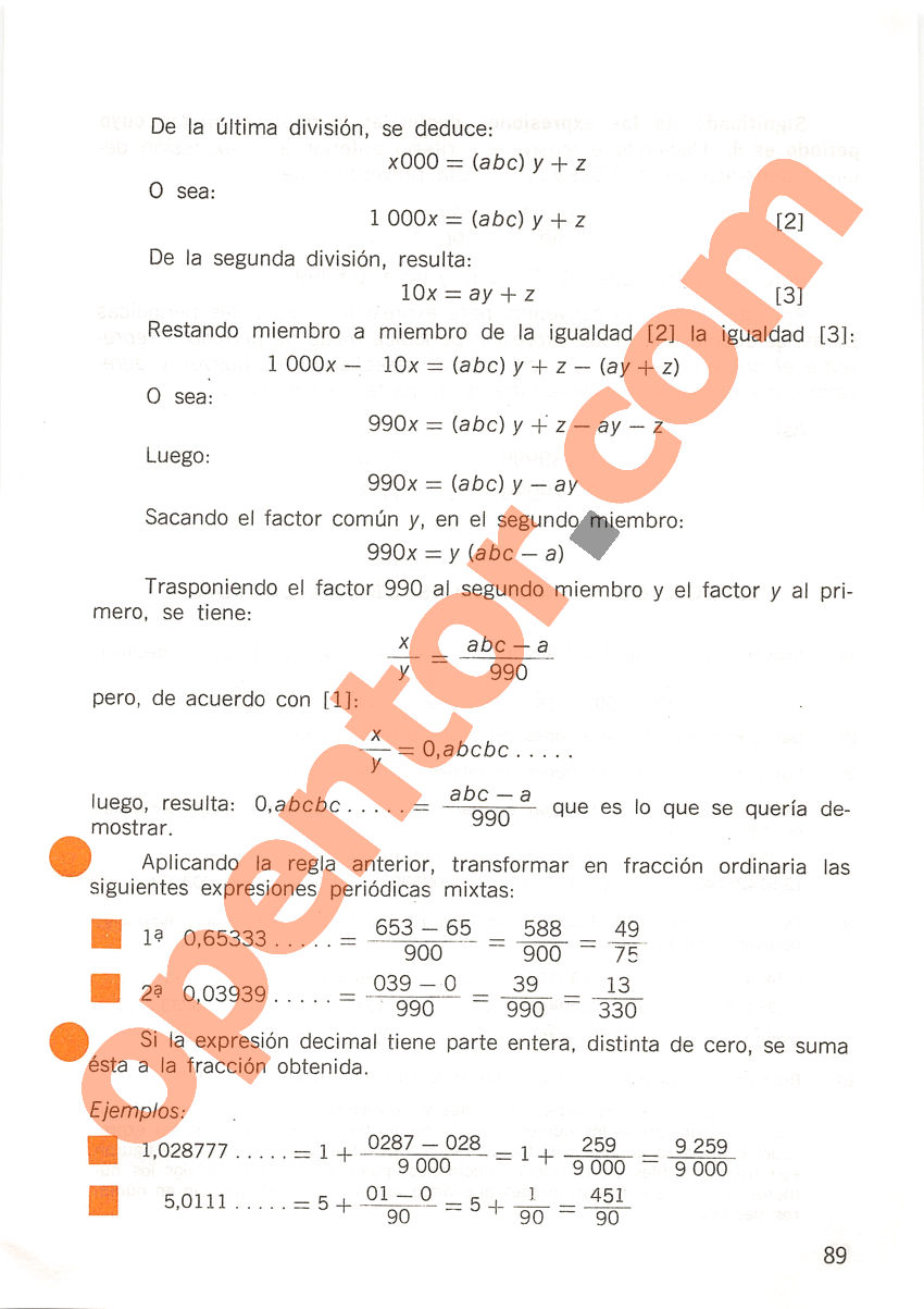 Aritmética de Repetto 2 - Página 89