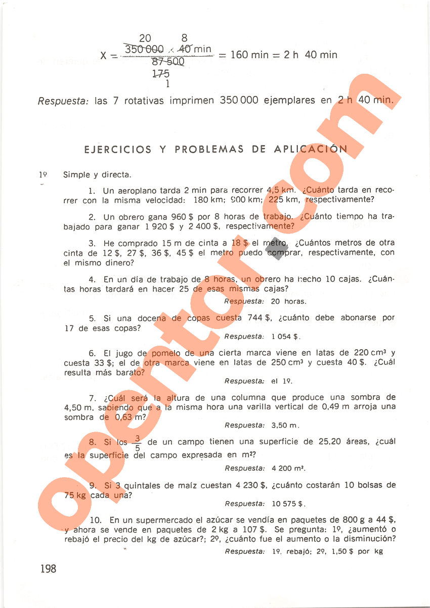 Aritmética de Repetto 2 - Página 198