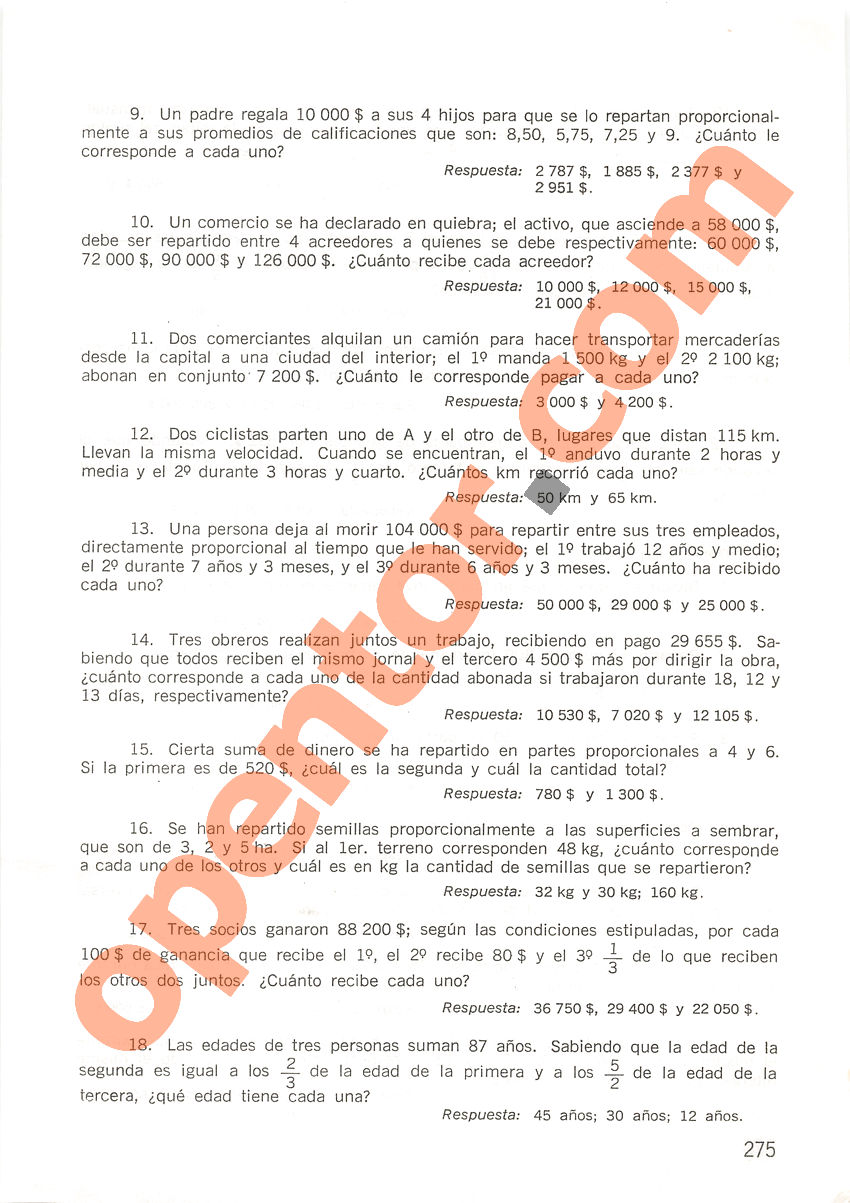 Aritmética de Repetto 2 - Página 275