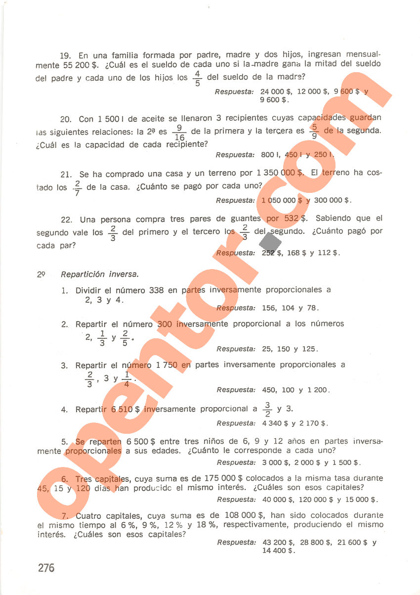 Aritmética de Repetto 2 - Página 276