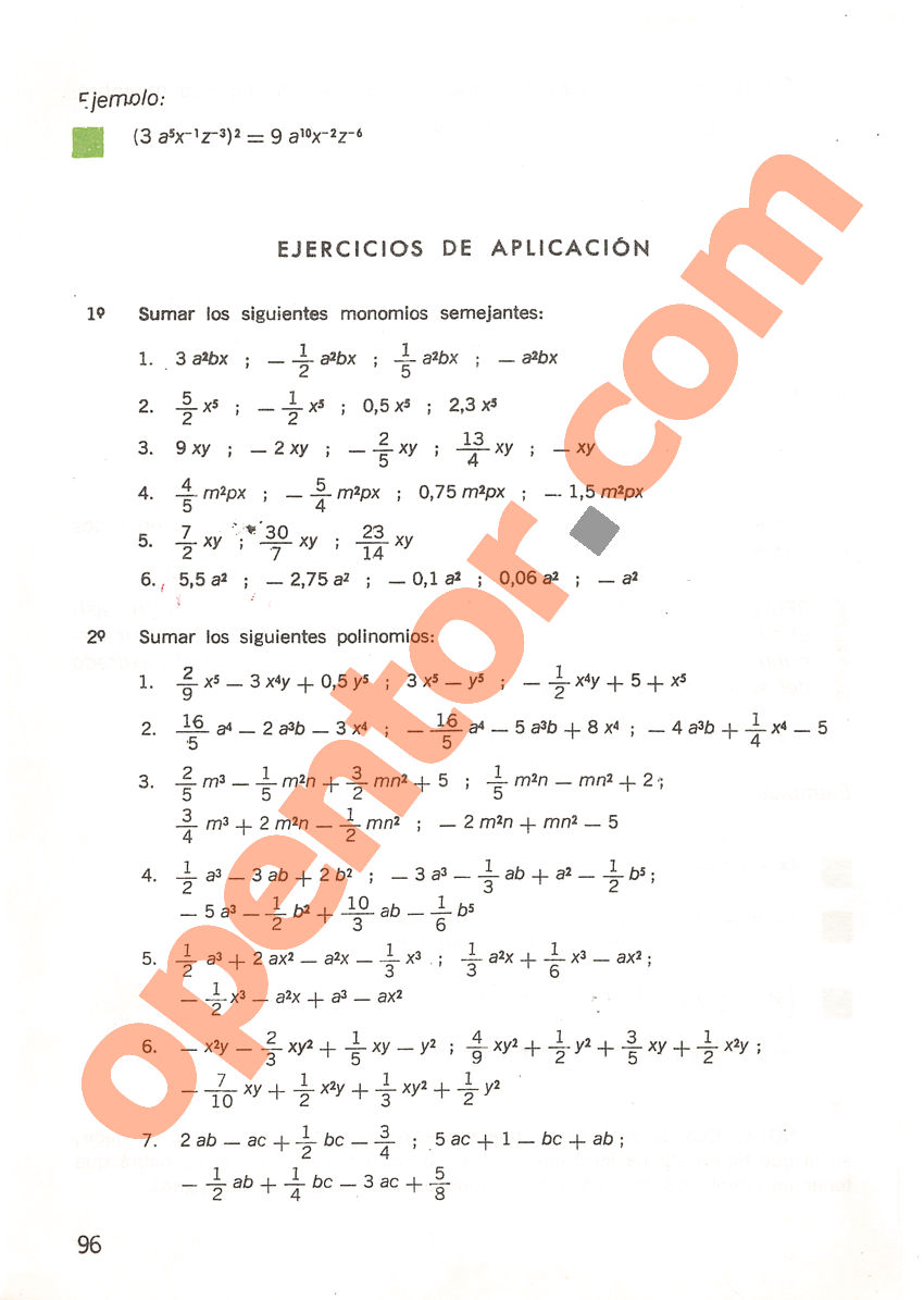 Aritmética de Repetto 3 - Página 96