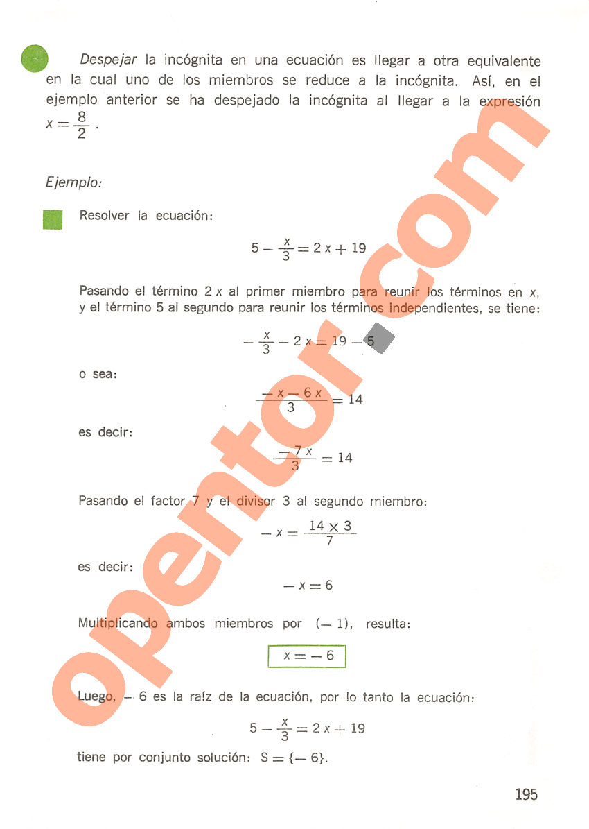 Aritmética de Repetto 3 - Página 195
