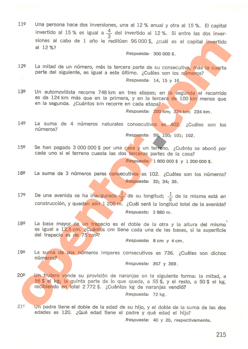 Aritmética de Repetto 3 - Página 215